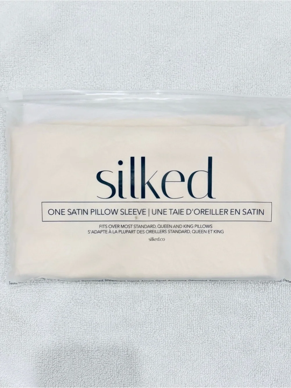 Silked Golden Tan Satin Pillow Sleeve BRAND NEW/SEALED